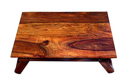 Murali Craft Sheesham Wood Foldable Laptop Desk – Honey Finish