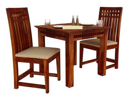 Murali Craft Sheesham Wood Dining Table Set 2 Seater – Honey Finish