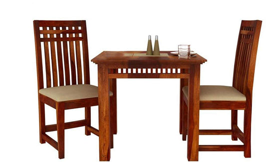 Murali Craft Sheesham Wood Dining Table Set 2 Seater – Honey Finish