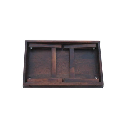 Murali Craft Sheesham Wood Foldable Laptop Desk – Walnut Finish