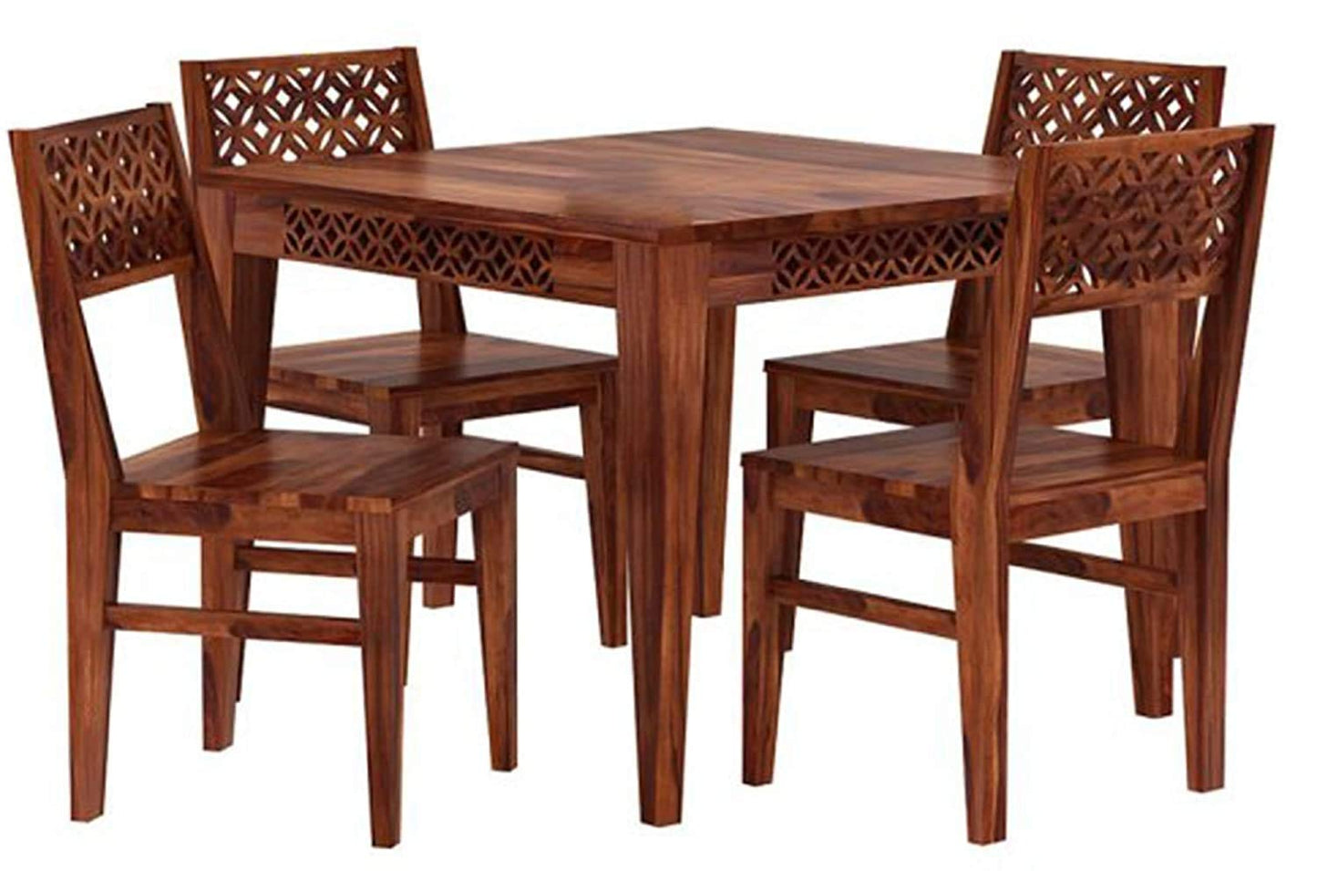 Murali Craft Sheesham Wood Dining Table Set 4 Seater – Honey Finish