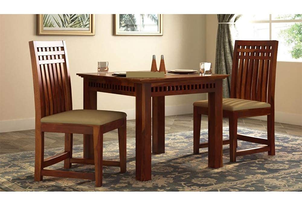 Murali Craft Sheesham Wood Dining Table Set 2 Seater – Honey Finish