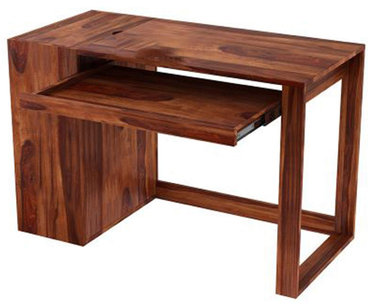 Murali Craft Sheesham Wood Study Desk With Storage – Natural Brown