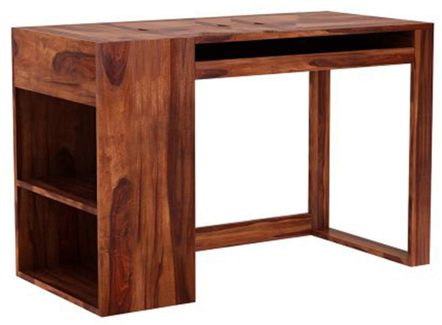 Murali Craft Sheesham Wood Study Desk With Storage – Natural Brown