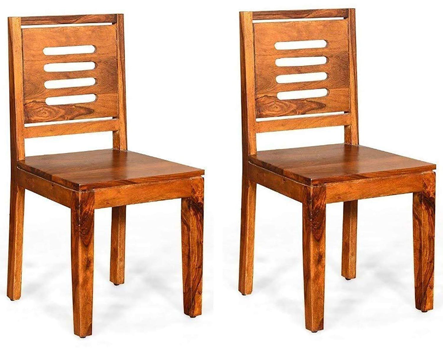 MURALICRAFT Solid Sheesham Wood Set of 2 Dining Chairs Only | Wooden Two Seater Dinning Chair for Kitchen & Dining Room | Rosewood