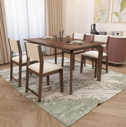 MURALICRAFT Solid Sheesham Wood Dining Table 4 Seater | 45 Inch Wooden Dining Table Set for Home,