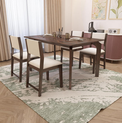 MURALICRAFT Solid Sheesham Wood Dining Table 4 Seater | 45 Inch Wooden Dining Table Set for Home,