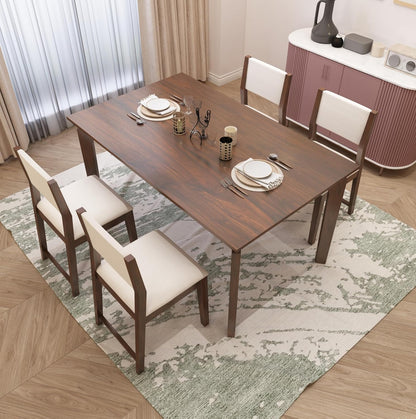 MURALICRAFT Solid Sheesham Wood Dining Table 4 Seater | 45 Inch Wooden Dining Table Set for Home,